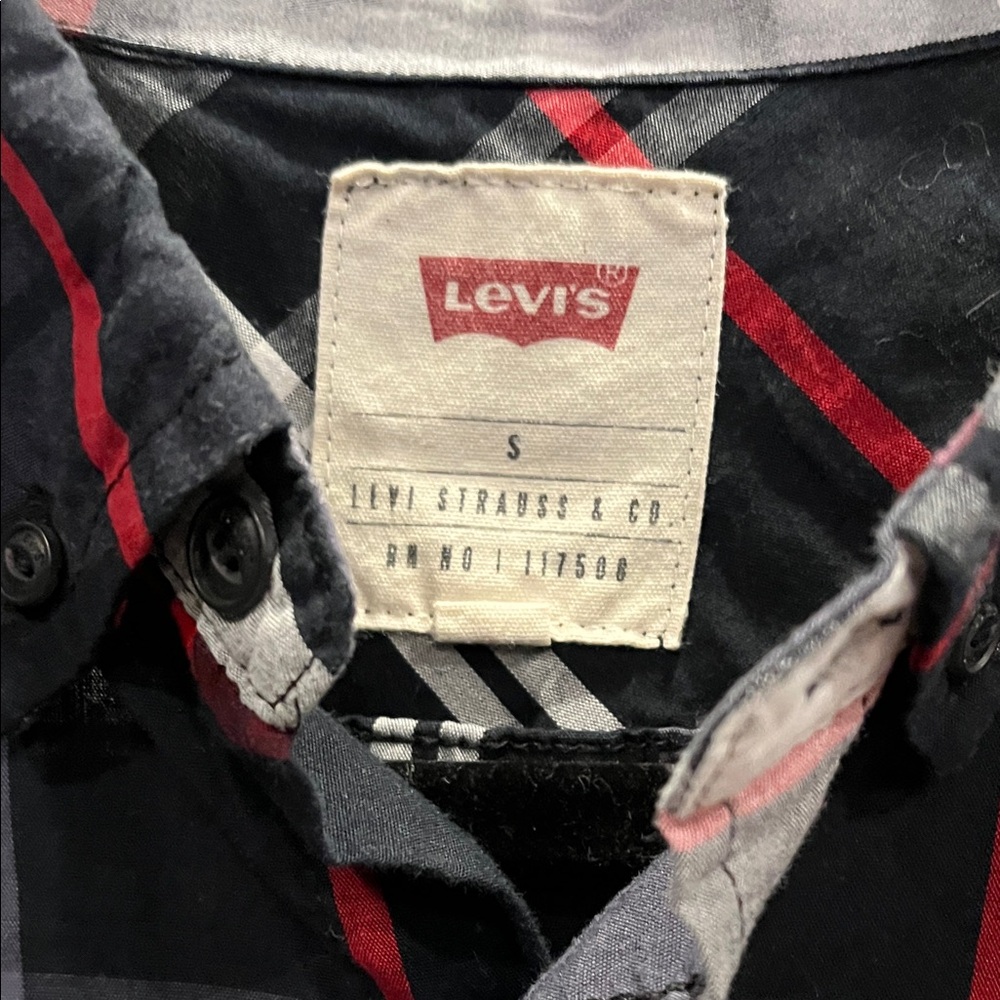 Levi's Checkered Shirt with Red and Black Accents